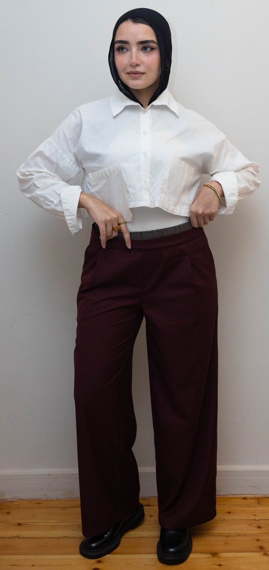 Burgundy zara pants