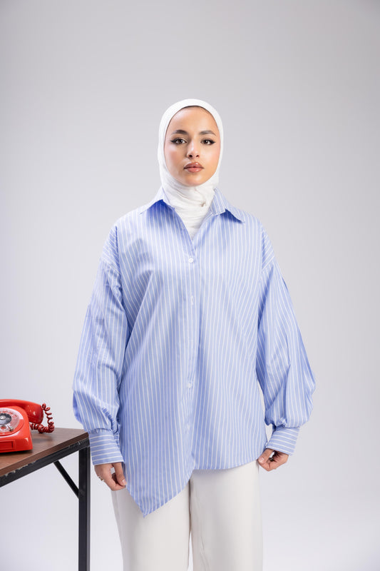 Asymmetric sriped balloon arms shemiz