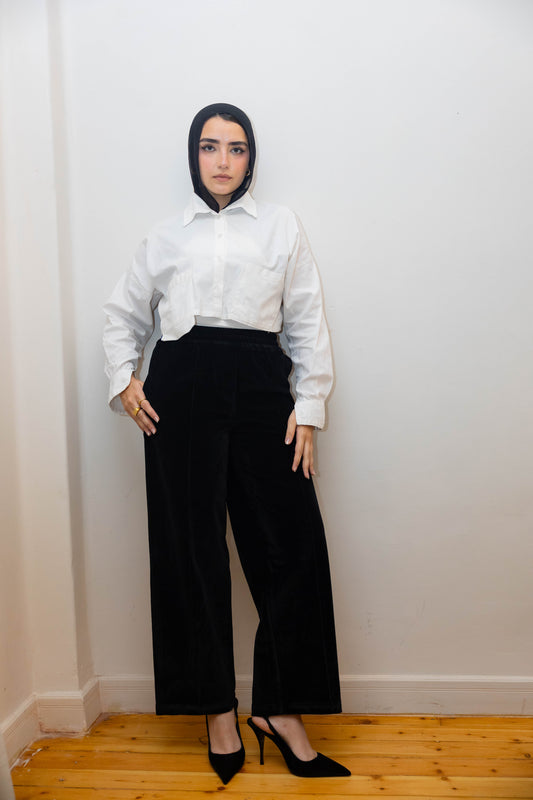 Velvet black pants