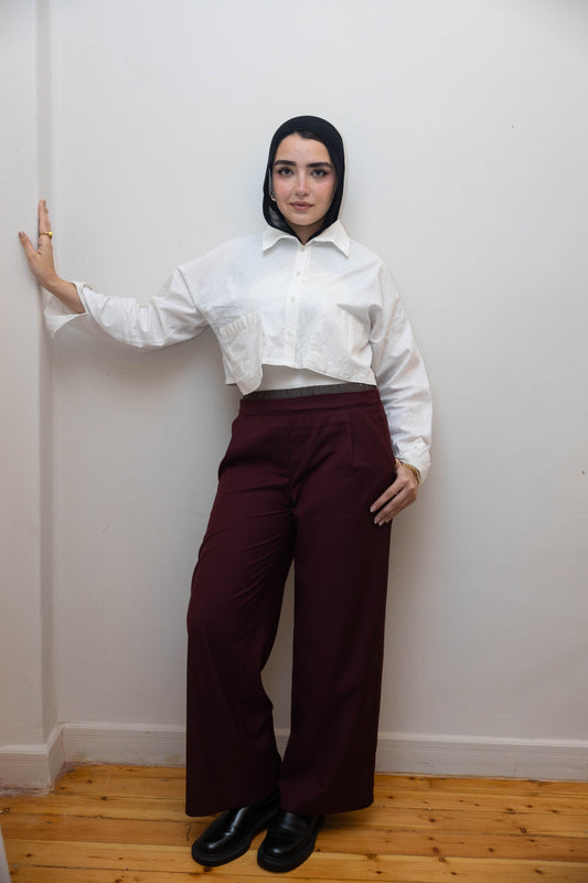 Burgundy zara pants